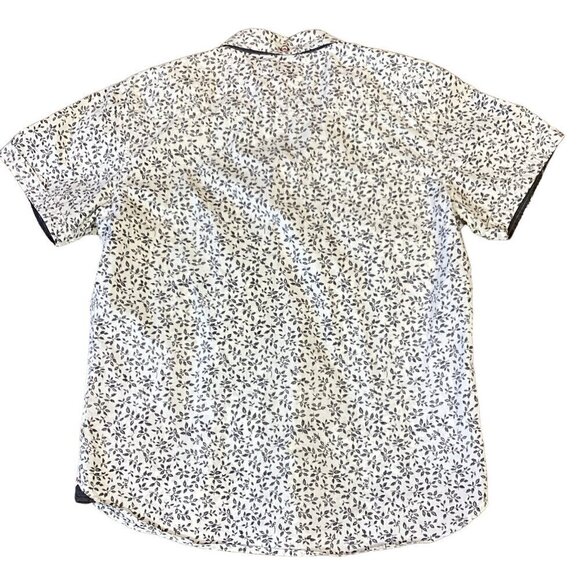 Thread & Cloth Men's Sz M Short Sleeve Button-Down Shirt Leaf Print 278i - Picture 3 of 6